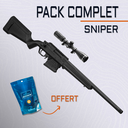 PACK SNIPER PRÊT À JOUER - STRIKER AS-01 BLACK + LUNETTE 3-9×40 + BILLES OFFERTES