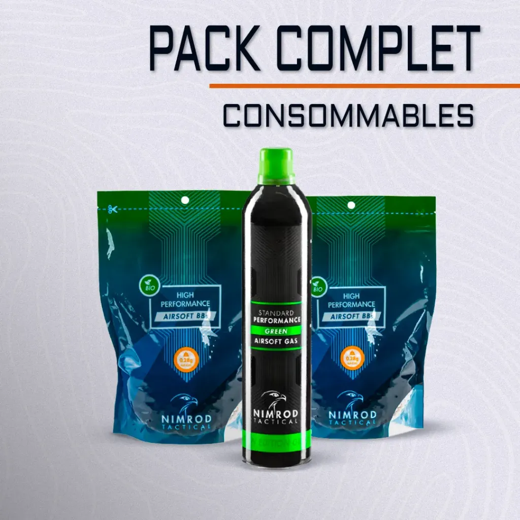 PACK AIRSOFT CONSOMMABLES - BILLES + GAZ